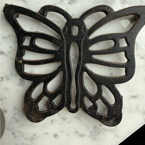 Black Cast Iron Butterfly Trivet
